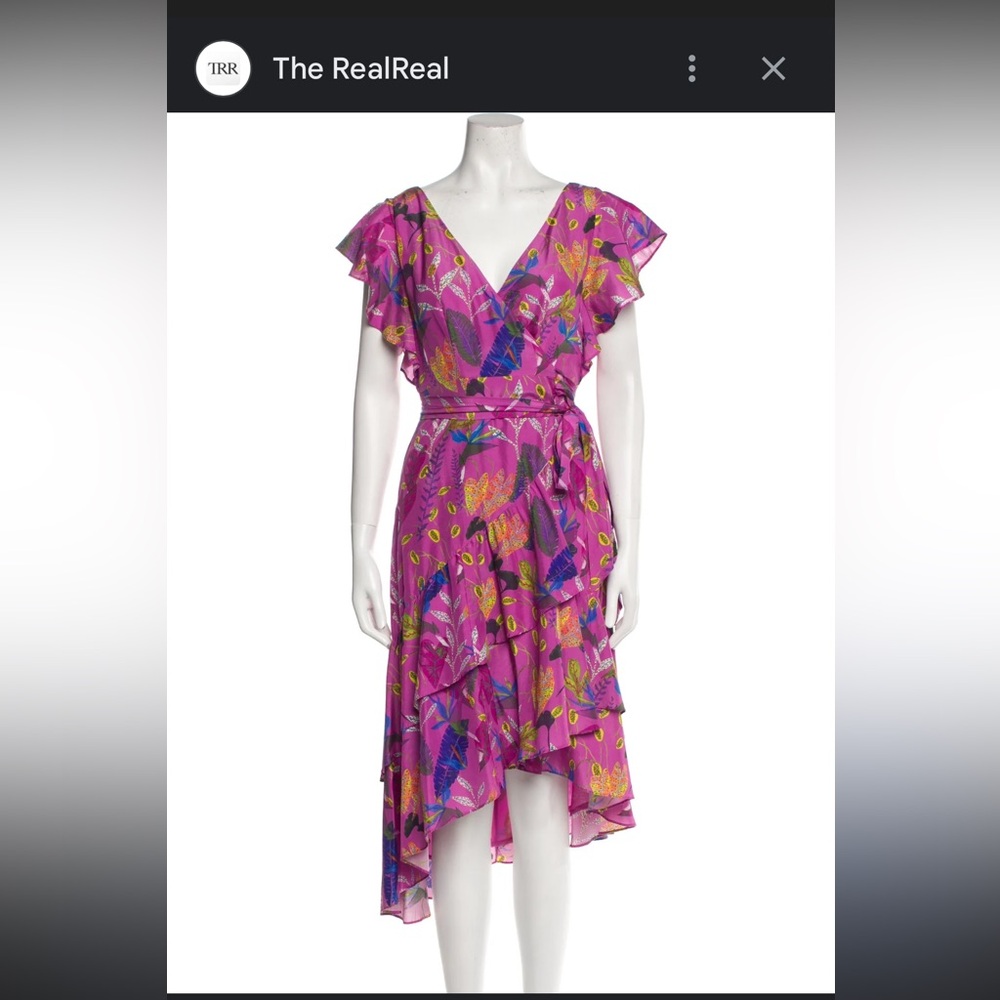 Tanya Taylor Vibrant Pink High Low Dress